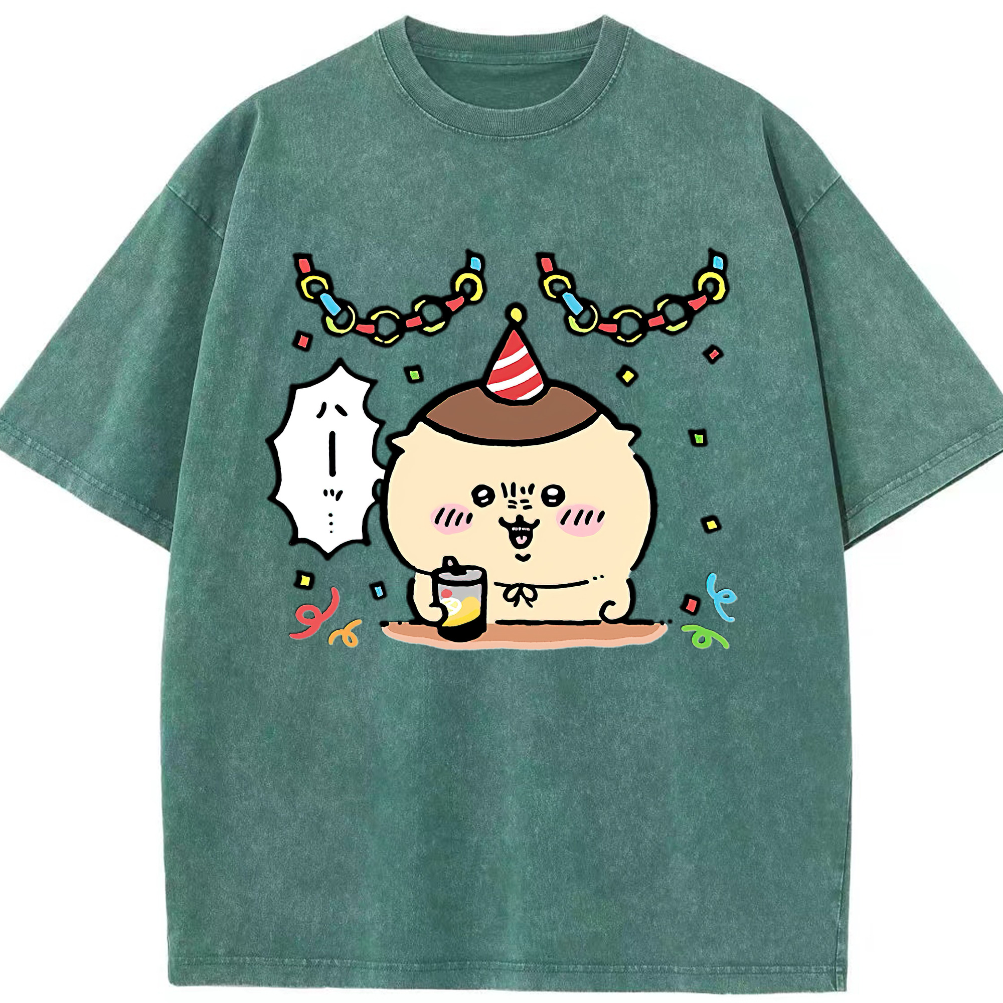 （画像用） ちいかわ くりまんじゅう Chii-kawa kuri manjū 綿100% ヴィンテージ風 半袖Tシャツ（フロントプリント）
